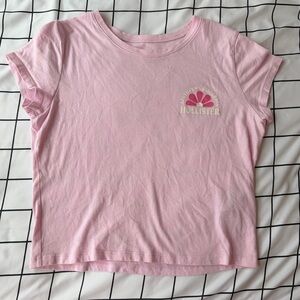 Pink Hollister Cropped Woman’s Baby Tee, Size Small, California.